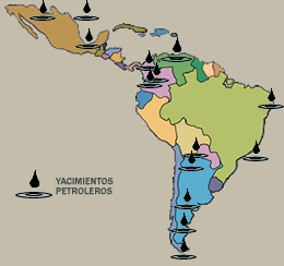 mapa petróleo latinoamérica